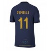 Maglia ufficiale Francia Ousmane Dembele 11 Casa Mondiali 2022 per Uomo